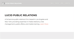 Desktop Screenshot of lucidpublicrelations.com