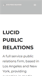 Mobile Screenshot of lucidpublicrelations.com