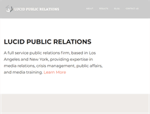 Tablet Screenshot of lucidpublicrelations.com